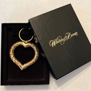 COPY - COPY - NIB Whiting & Davis Gold Mesh Heart Key Chain
